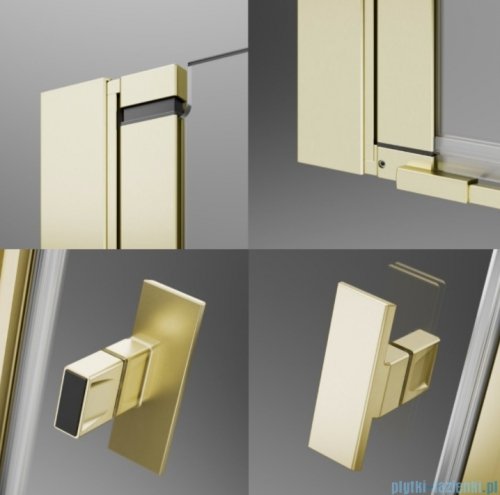 Radaway Nes 6 Kds I Brushed Light Gold kabina 120x90cm prawa szczotkowane jasne złoto 10023120-98-01R/10043090-98-01
