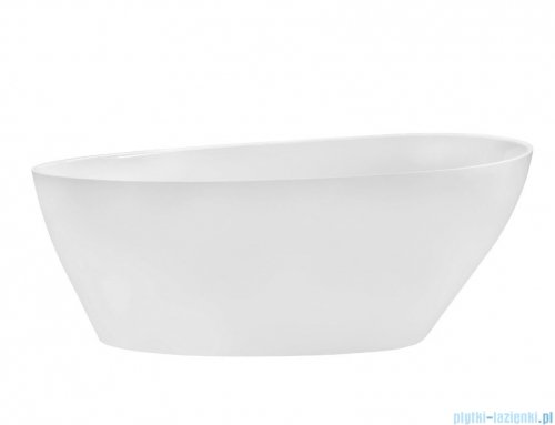 Besco Goya XS 142x62cm wanna wolnostojąca konglomeratowa MATOWA + syfon klik-klak chrom #WMMB-140G