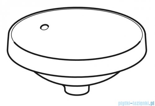 Geberit VariForm Umywalka okrągła wpuszczana w blat 40cm szkliwiony spód KeraTect 500.701.00.2