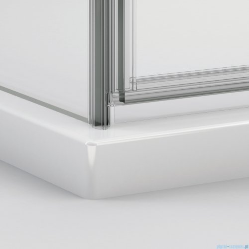 Ronal ANNEA AN13 Drzwi jednoczęściowe ze ścianką stałą w linii 90x200cm prawe srebrny połysk AN13D09005007