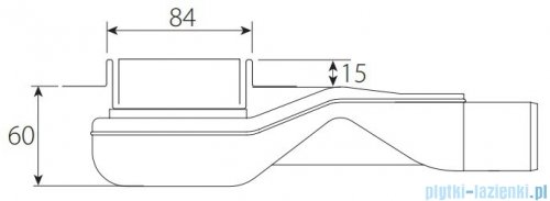 Wiper New Premium Sirocco Odpływ liniowy z kołnierzem 50 cm szlif 100.1971.02.050