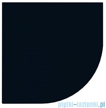 Sanplast Structure Mineral BP-M/STRUCTURE brodzik półokrągły 90x90x1,5 cm mat czerni 645-360-0430-59-010