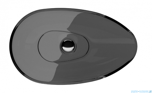 Besco Neya Carbon Grey + maskownica biała umywalka nablatowa 60x35x15cm #UMN-60-CGW