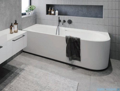 Riho Desire Corner wanna narożna Riho Fall napełnianie przez przelew z hydromasażem Sparkle Mood prawa 180x84cm B087009005