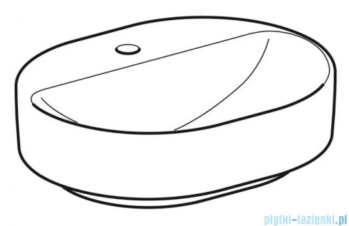Geberit VariForm Umywalka owalna z półką, bez przelewu 50x40cm KeraTect 500.776.00.2