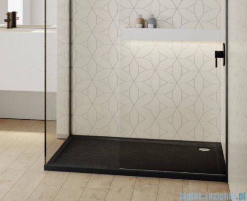 Schedpol Schedline Sharper Black Stone brodzik prostokątny 80x100x4,5cm 3S.S1P-80100/C/ST
