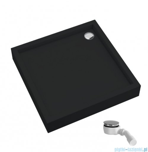 Schedpol Schedline Favory Plus brodzik kwadratowy 90x90x16cm Czarny Mat 3ST.F1K-9090/C/MG