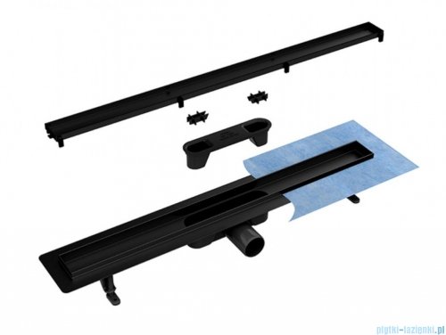 Besco Nero Duo czarny odpływ liniowy 2w1 90x6cm OL-90-VN