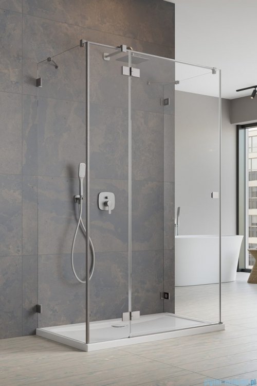 Radaway Essenza Pro Brushed Nickel Kdj+S kabina 80x80x80cm lewa szczotkowany nikiel 10097380-91-01L/10098080-01-01/10098080-01-01