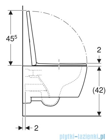 Geberit iCon Zestaw miski wiszącej Rimfree z deską wolnoopadającą 501.663.JT.1