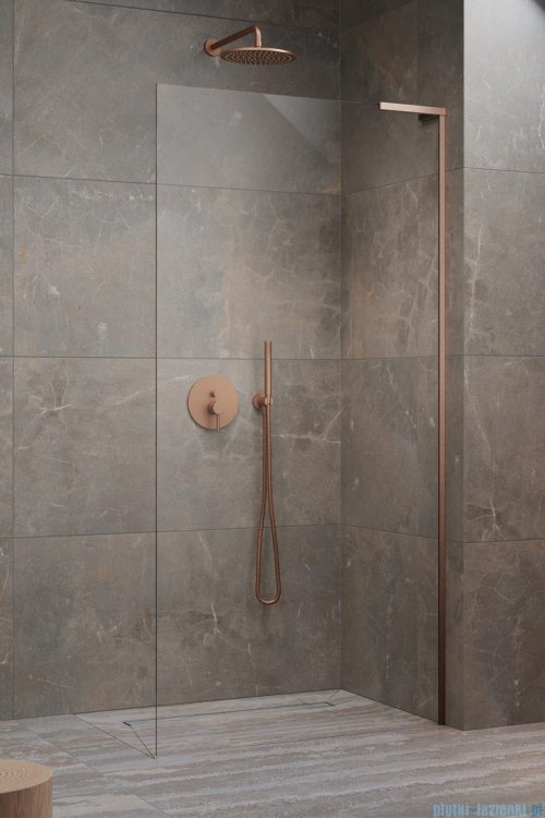 Radaway Modo SL II Brushed Copper kabina Walk-in 105x200 prawa szczotkowana miedź 10319105-93-01R