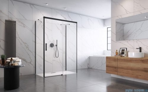 Radaway Idea Black Kdj+s kabina prysznicowa 100x120x100 prawa czarny mat/szkło przejrzyste 10116120-54-01R/387052-54-01L/10117100-01-01