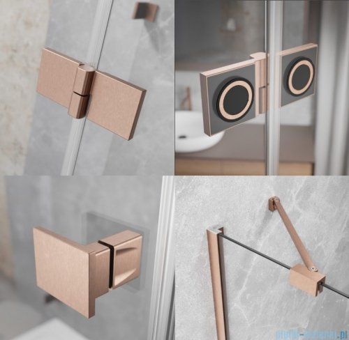 Radaway Essenza Brushed Copper Kdj+S kabina 70x120x70cm prawa szczotkowana miedź 1384048-01-01/1385024-93-01R/1384048-01-01