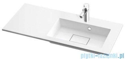 Marmorin Lira 900 umywalka wpuszczana w blat 90x39 bez przelewu i bez otworu na baterie prawa 640090920010