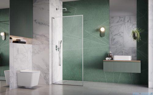 Radaway Modo F SL II chrom kabina Walk-in 70x201,6cm lewa szkło przejrzyste 10419074-01-01L