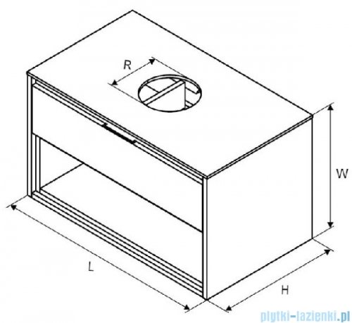 Excellent Tuto szafka podumywalkowa wisząca 60x50x45 biały dąb MLEX.0104.600.WHBL