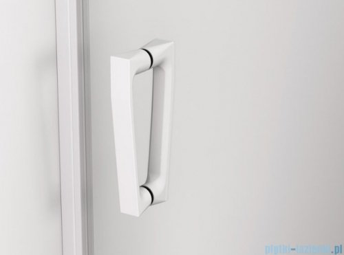 SanSwiss Cadura White Line drzwi wahadłowe 100cm jednoczęściowe prawe z profilem przyściennym biały mat CA1CD1000907