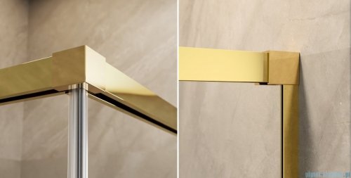 Radaway Idea Gold DWJ drzwi wnękowe 105cm lewe złoty połysk/szkło przejrzyste 387021-09-01L
