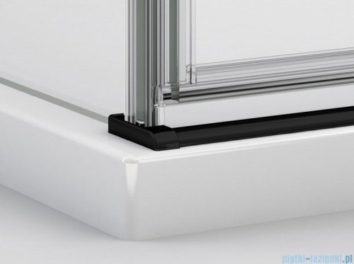 SanSwiss Annea Black Line drzwi prysznicowe prawe 100x200cm profile czarne AN1CD10000607