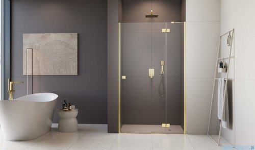 Radaway Essenza Gold Dwj drzwi wnękowe 130cm prawe złoty połysk/szkło przejrzyste 1385017-09-01R