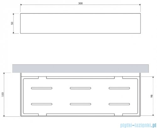 Omnires Uni koszyk prysznicowy 30x11 cm antracyt szczotkowany UN10335AT