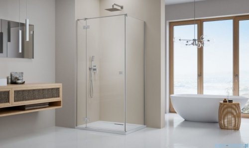Radaway Essenza Kdj Brushed Nickel kabina 100x75cm lewa szczotkowany nikiel 1385040-91-01L/1384049-01-01