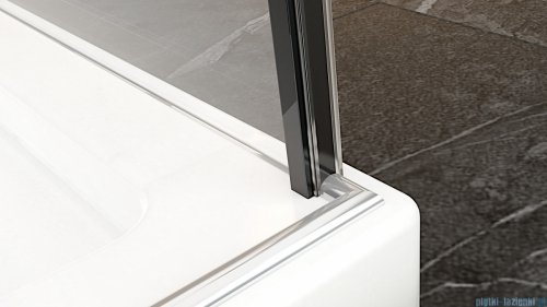 Radaway Idea 8 QL XL Black Kdj kabina 120x90cm lewa czarny mat/szkło przejrzyste 10560617-54-01L/10570572-01-01/10580090-01-01R