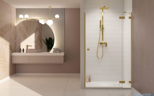 Radaway Essenza Pro Brushed Gold Dwj drzwi wnękowe 100cm prawe szczotkowane złoto 10099100-99-01R