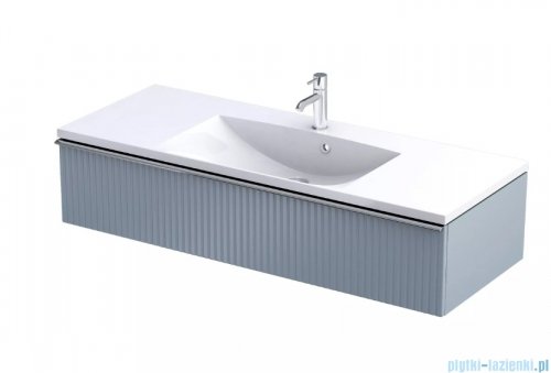 Oristo Etna Konsola podumywalkowa wisząca Ryflowana 120x45x25 szaroniebieski mat OR52-SD1S-120-16R