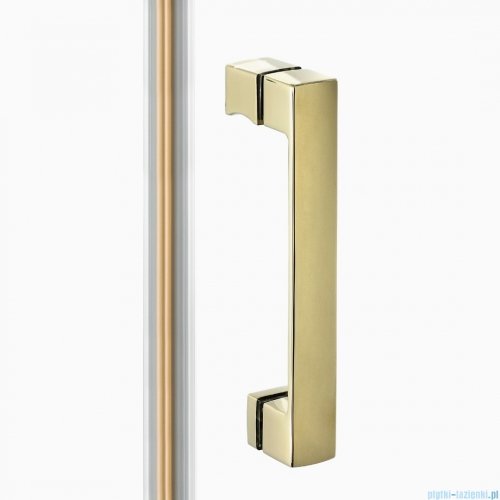 New Trendy Nesta Light Gold kabina 100x70x200 cm prawa wspornik równoległy złot polysk/szkło przejrzyste K-4532