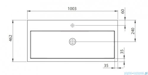 Riho Spring Vow umywalka konglomeratowa 1-otw 100x46cm biała matowa W004003105