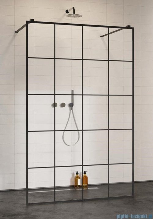 Radaway Modo X Black I Factory kabina Walk-in 160x200 szkło 10mm 388364-54-57