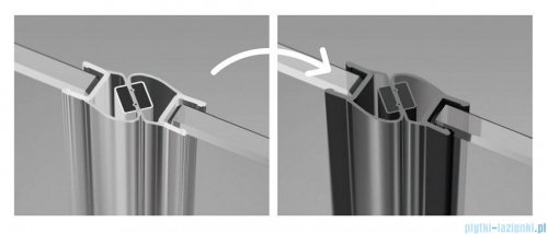 Radaway Nes Black KDJ B drzwi 80cm prawe czarny mat/szkło przejrzyste 10025080-54-01R