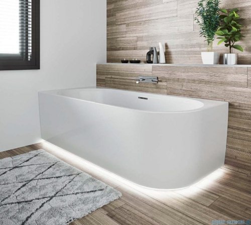 Riho Desire Corner Velvet  LED wanna asymetryczna z oświetleniem prawa MATOWA 170x77cm B156002105