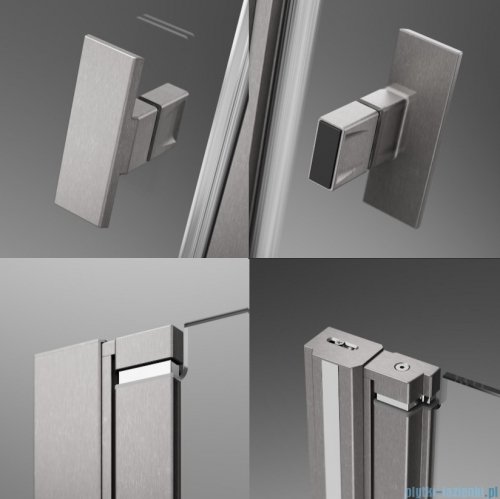 Radaway Nes KDD II Brushed Nickel kabina walk-in 100cm prawa szczotkowany nikiel szkło przejrzyste 10031100-91-01R