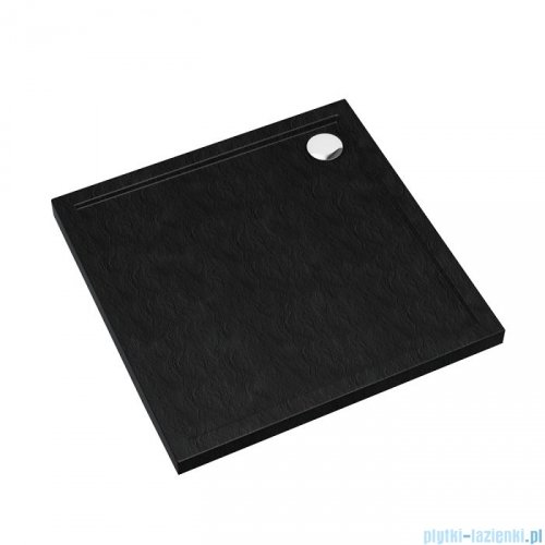 Schedpol Caspar New brodzik kwadratowy + syfon 90x90cm Black Stone 3.2331/C/ST