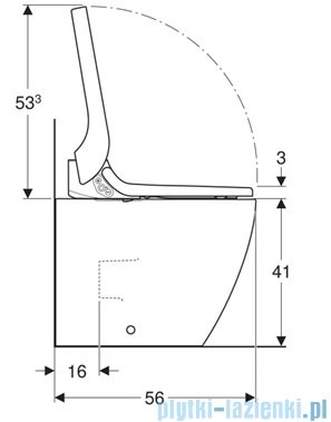 Geberit urządzenie WC z funkcją higieny intymnej AquaClean Tuma Comfort, stojąca miska WC biała/stal 146.310.FW.1