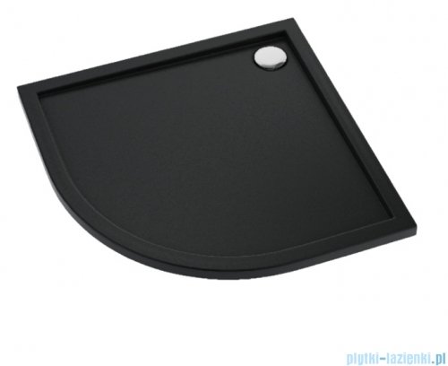 Schedpol Schedline Sharper brodzik półokrągły Czarny Mat 80x80x4,5cm 3S.S2O-8080/C/MG