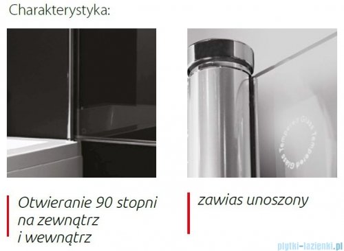 Atrium Sycylia I parawan nawannowy jednoskrzydłowy kolor: przejrzyste 75x140 cm QP093