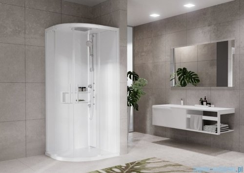 Novellini Glax 2 2.0 kabina z hydromasażem hydro plus 100x100 total biała G22R109M1L-1UU