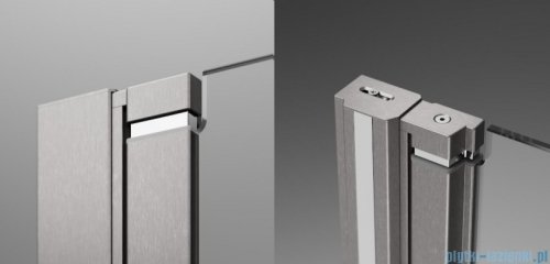 Radaway Nes 6 Brushed Nickel KDD B kabina walk-in 90cm lewa szczotkowany nikiel szkło przejrzyste 10024090-91-01L