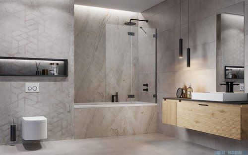 Radaway Essenza Pro Brushed GunMetal Pnd II parawan nawannowy 100cm prawy szczotkowany grafit 10102100-92-01R