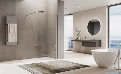 Ronal ANNEA ANT1 Ścianka wolnostojąca Walk-in 100x200 cm z profilem przyściennym złoto szczotkowane ANT110001307