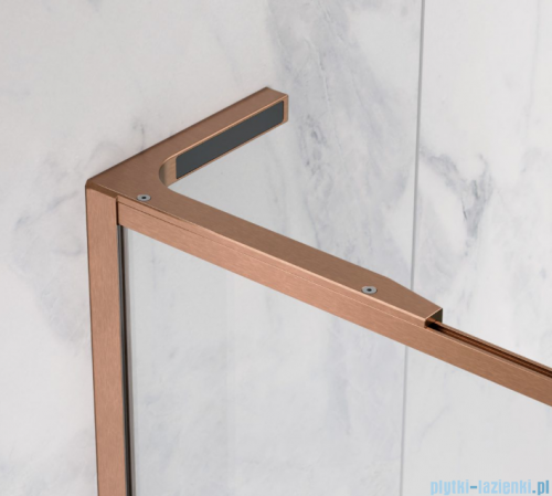 Radaway Modo F SL Brushed Copper II kabina Walk-in 110x201,6cm lewa Szczotkowana Miedź szkło przejrzyste 10419114-93-01L
