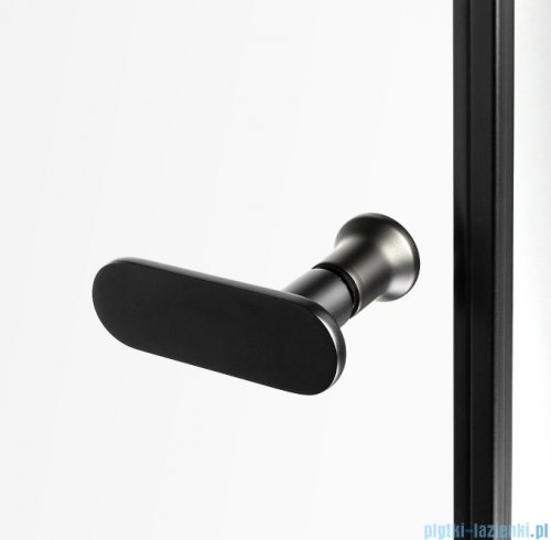 New Trendy New Soleo Black 80x80x195 cm kabina pięciokątna uniwersalna drzwi pojedyncze czarna szkło przejrzyste K-0612