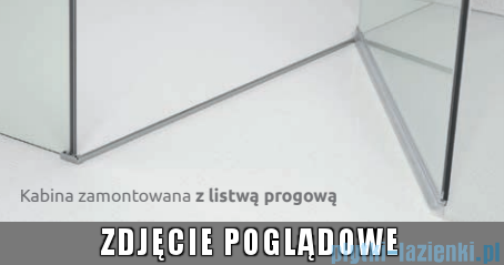 Radaway Nes Brushed Copper DWSB drzwi wnękowe 120cm W1 prawe szczotkowana miedź szkło przejrzyste 10044950-93-01R/10045250-01-01