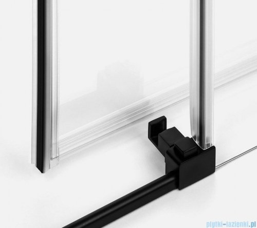 New Trendy Prime Black drzwi wnękowe pojedyncze 100x200 cm lewe przejrzyste D-0316A 