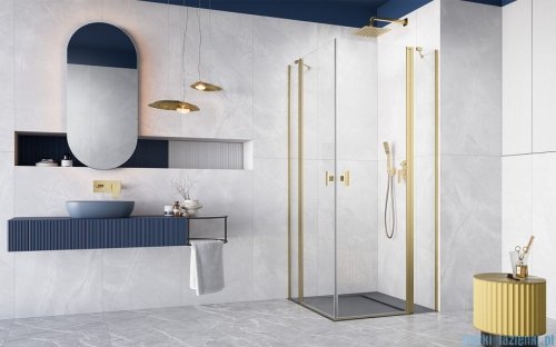 Radaway Nes KDD II Brushed Gold kabina 80x90 szczotkowane złoto 10031080-99-01L/10031090-99-01R