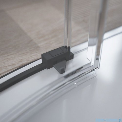 Radaway Idea Black Pdd kabina 80x90cm szkło czarny mat/szkło przejrzyste 387139-01-01/387150-54-01