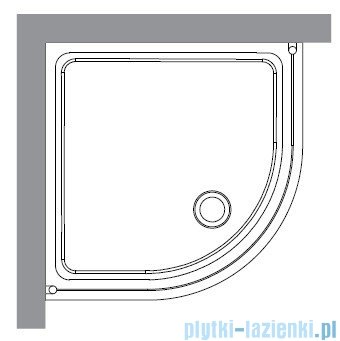 Kerasan Kabina półokrągła, szkło przejrzyste profile brązowe 90x90 Retro 9151T3